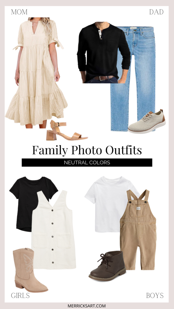 Neutral Family Picture Outfits - Merrick's Art