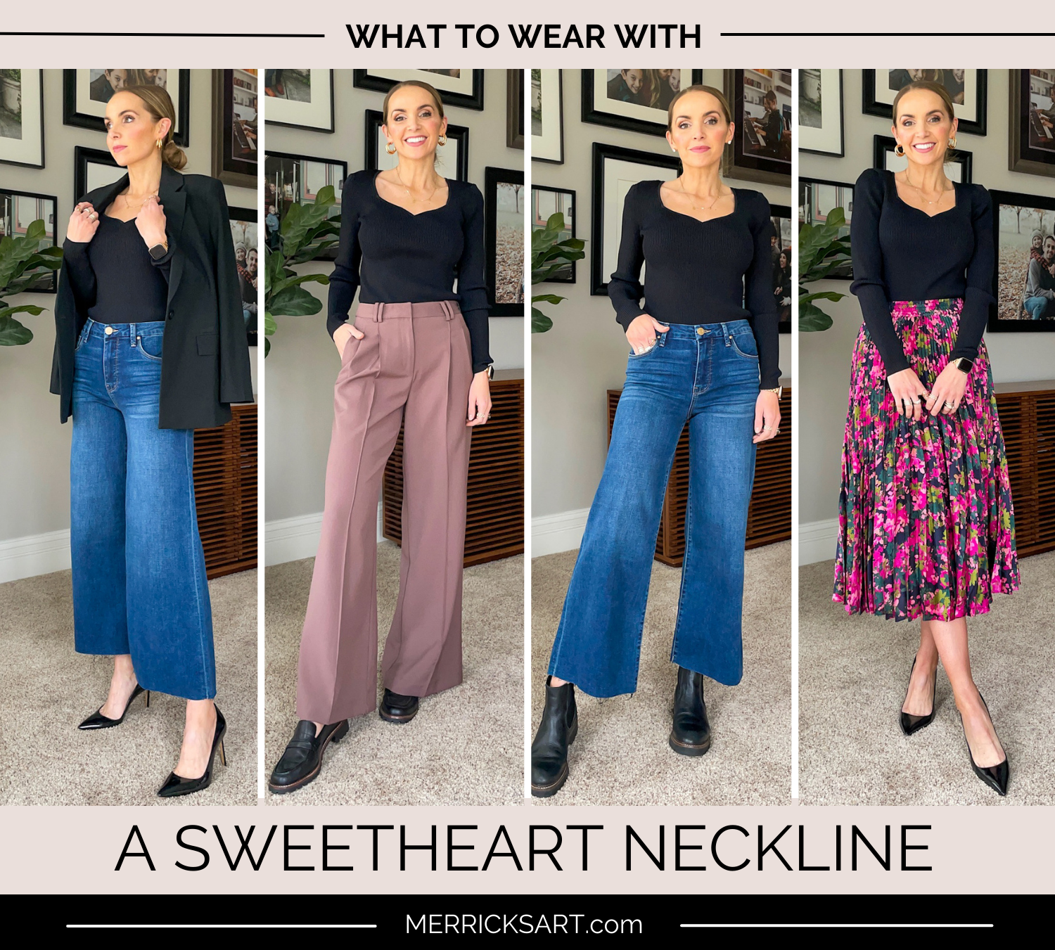 What to Wear With a Sweetheart Neckline - Merrick's Art