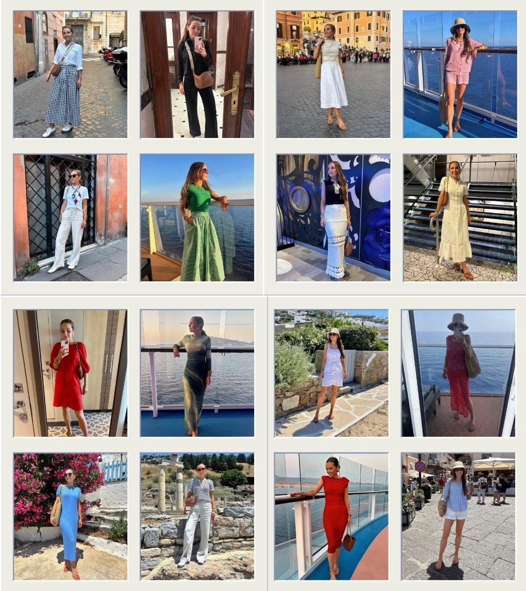 what I wore on a mediterranean cruise and Rome