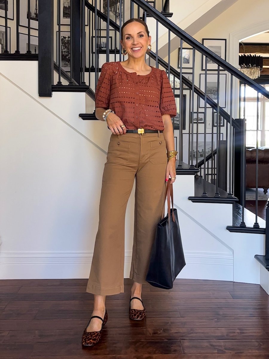 merricksart loft teacher outfit eyelet top