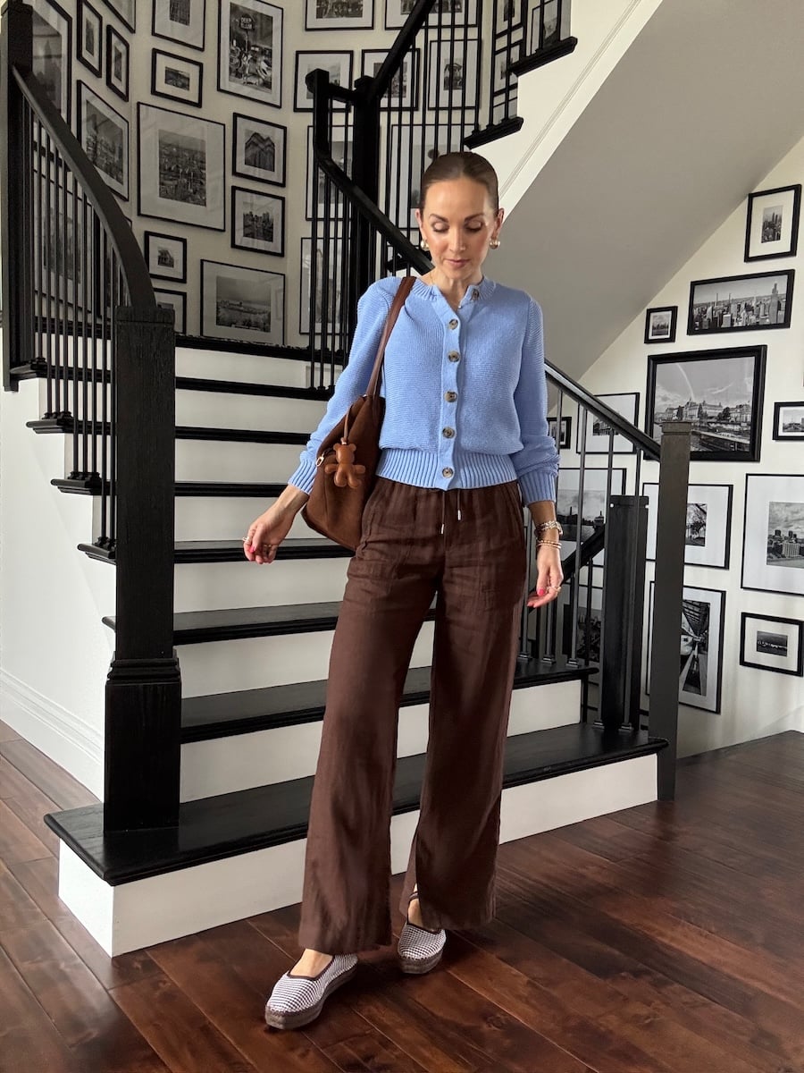 princess polly baby blue dress 6 Ways to Style Chocolate Brown Pants for Spring